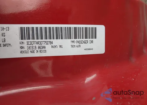 2013 Fiat 500 Pop from USA, damaged, VIN 3C3CFFAR3DT752784